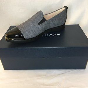 Cole Haan Grand Ambition Women's Loafer W20077 Gray Flannel/Black PTNT NEW 9B